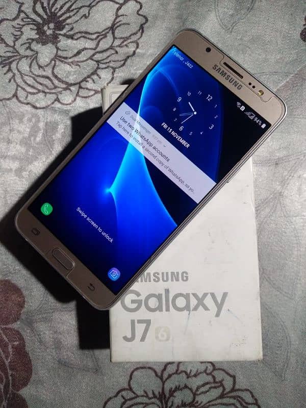 SAMSUNG J7/6 Mobile with Box no open no repair all ok condition 10/9.5 2