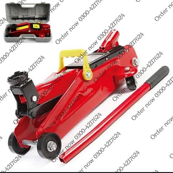 2 Ton capacity Car Handheld Compact Trolley car Jack - With S 1