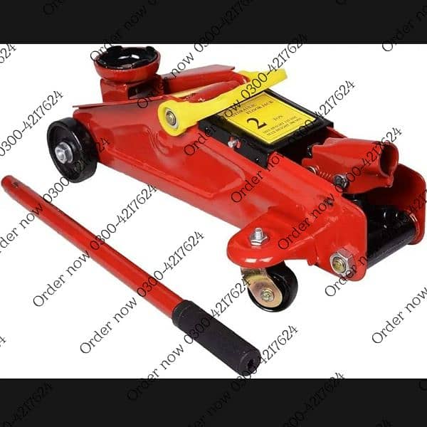 2 Ton capacity Car Handheld Compact Trolley car Jack - With S 4