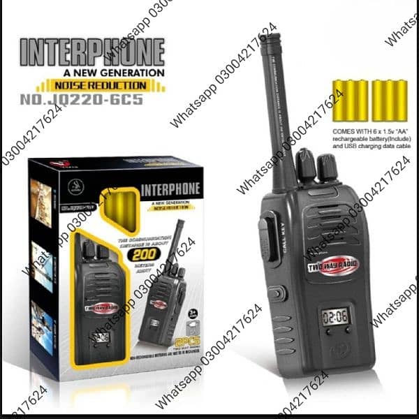 200 Meter Rechargeable Walkie-Talkie Noise Reduction Radio Play 1