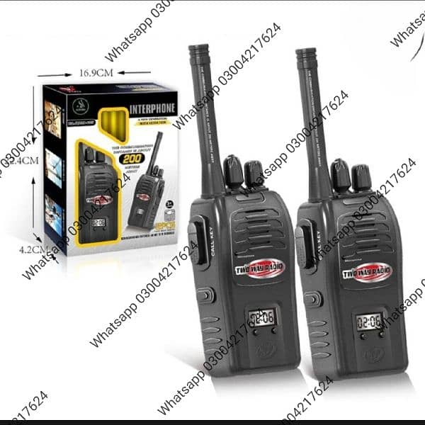 200 Meter Rechargeable Walkie-Talkie Noise Reduction Radio Play 3