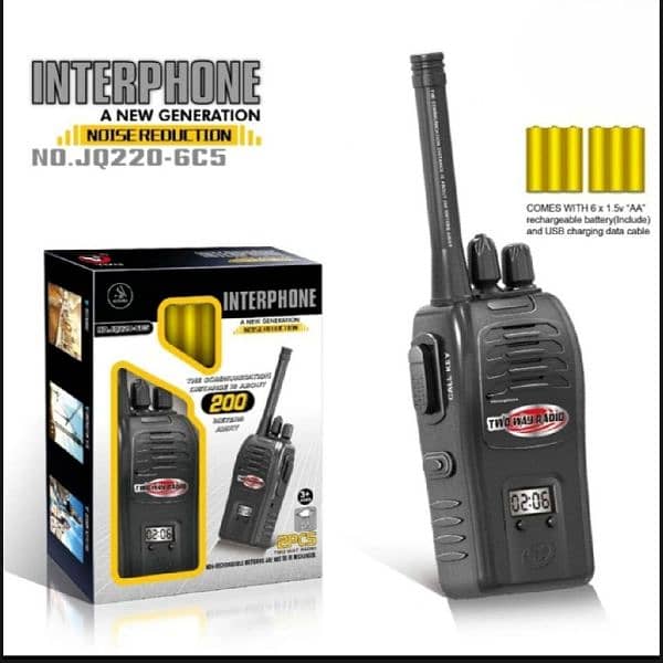 200 Meter Rechargeable Walkie-Talkie Noise Reduction Radio Play 4