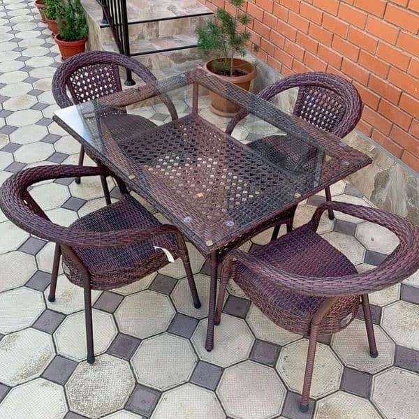 Outdoor rattan dining set 4