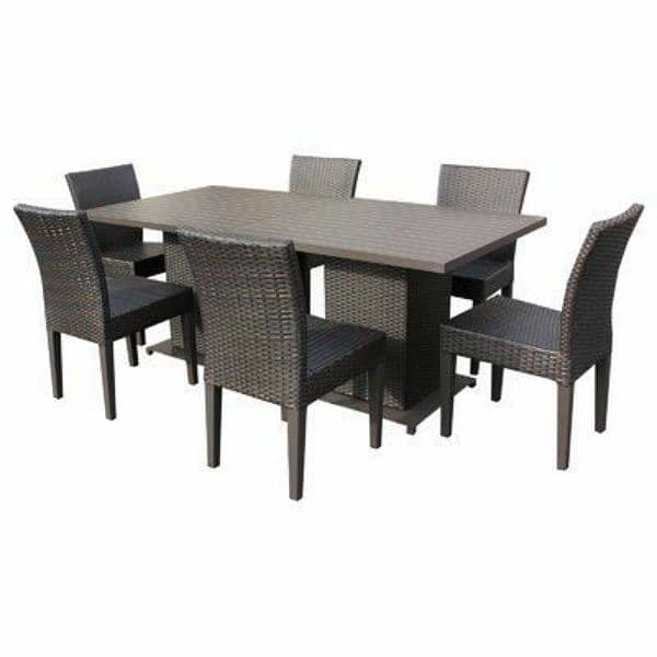 Outdoor rattan dining set 9