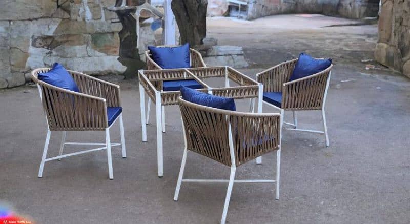 Outdoor rattan dining set 12