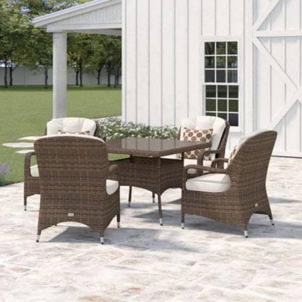 Outdoor rattan dining set 15