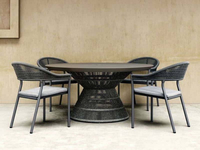 Outdoor rattan dining set 18