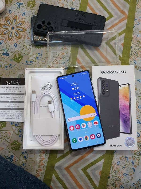 Brand New Samsung Galaxy A73 5g 8-256 Official PTA 10/10 for sale 0