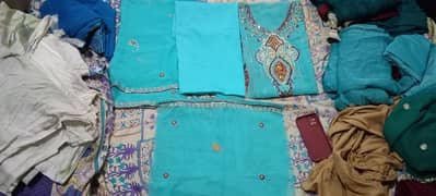 Frock sleeve dupatta touzar Embroidery dress 3