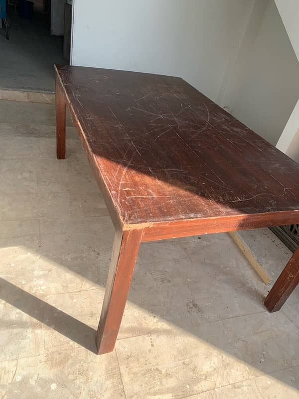 8 Person Wooden Dining Table 3