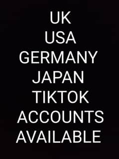 TikTok earning accounts available