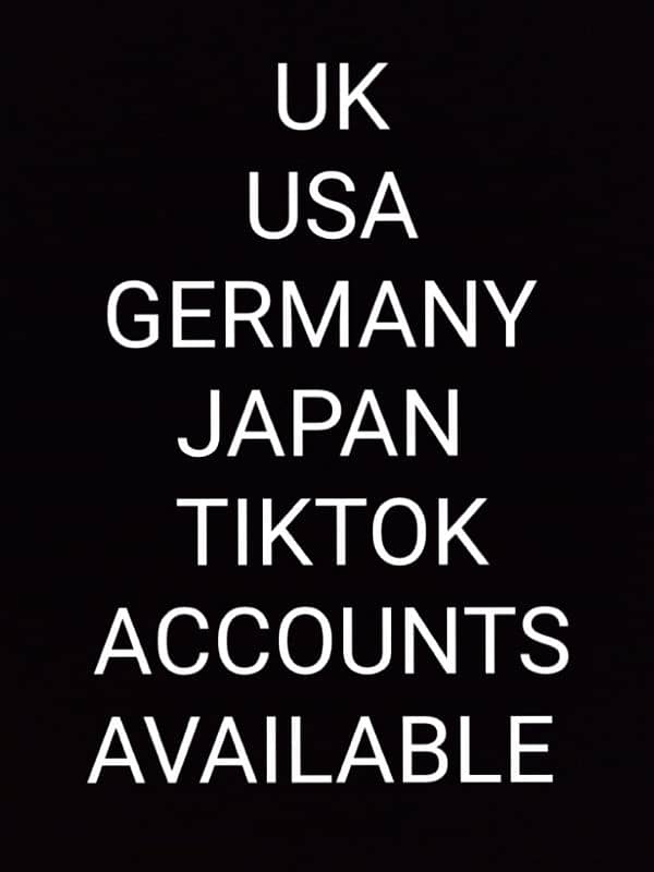 TikTok earning accounts available 0