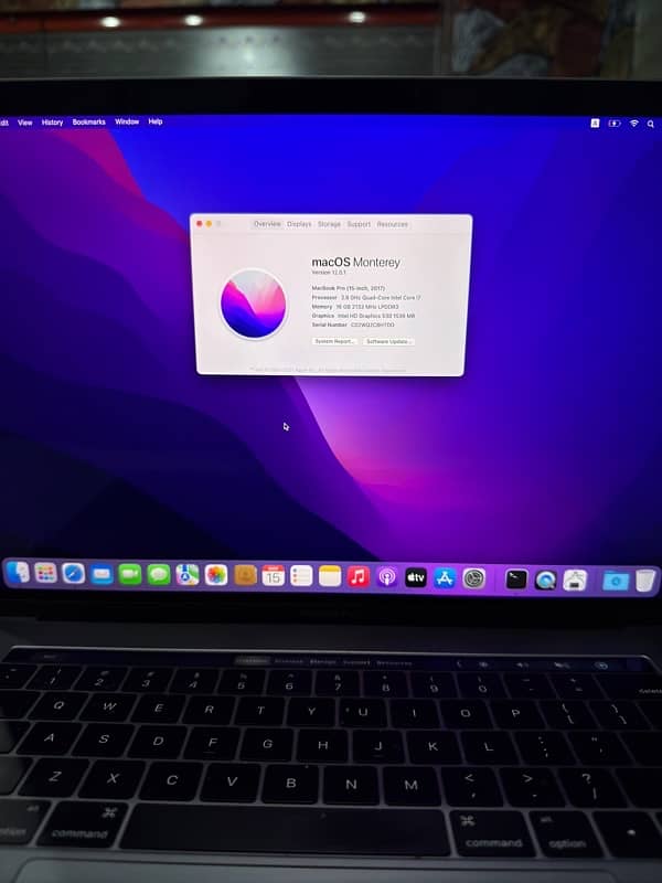 Apple macbook pro LATE 2017 model 15.4inch 16GB/1TB  CTO MODEL 5