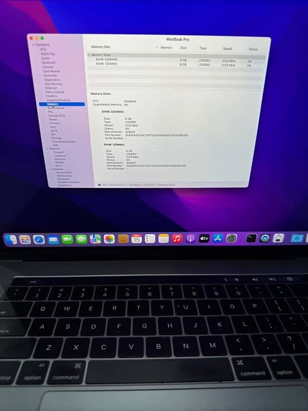 Apple macbook pro LATE 2017 model 15.4inch 16GB/1TB  CTO MODEL 8