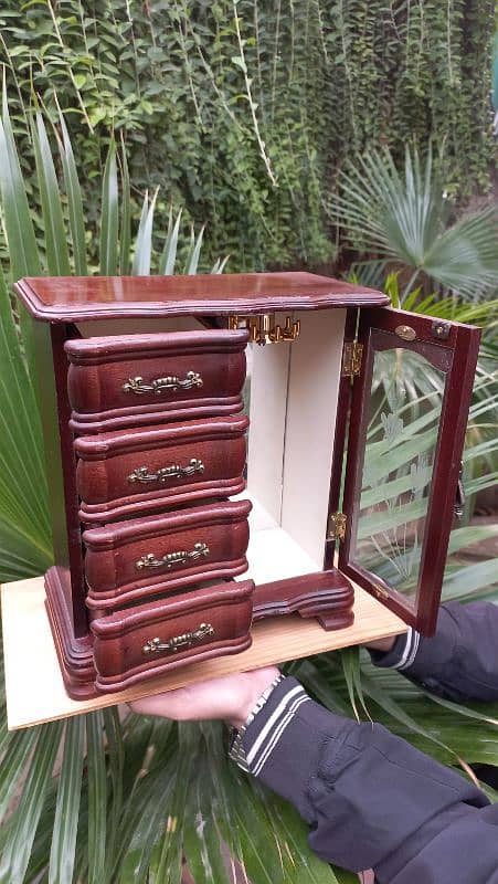 vintage style cupboard jewellery box 2