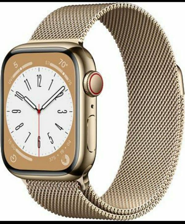 Apple Watch Series 8 41mm Gold Stainless Steel Gold Milanese Loop 0