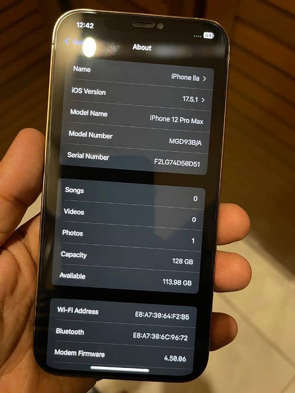 Iphone 12 Pro Max LLA Non Pta factory unlocked 7