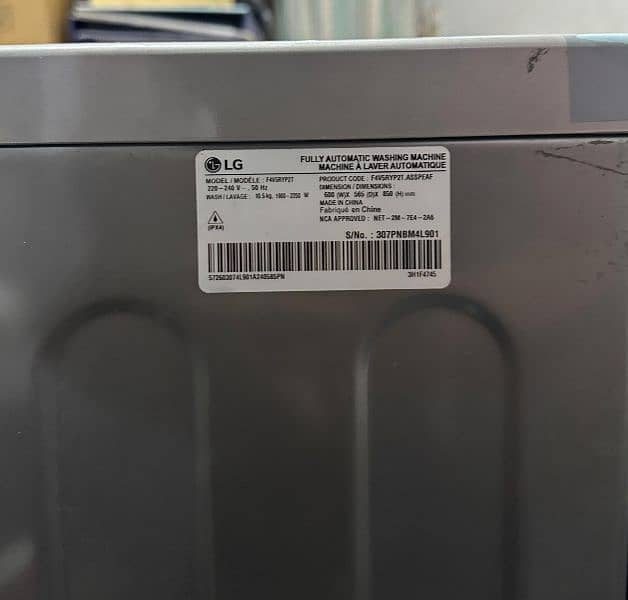 LG automatic washing machine 10 kg condition 10 by 10 full warranty 7