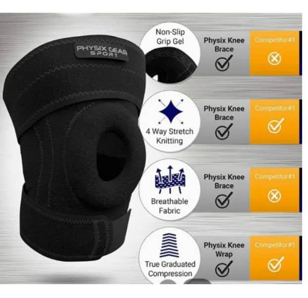 1Pc Knee Support Compression Sleeve | Arthritis Wrap | Knee Protector 6