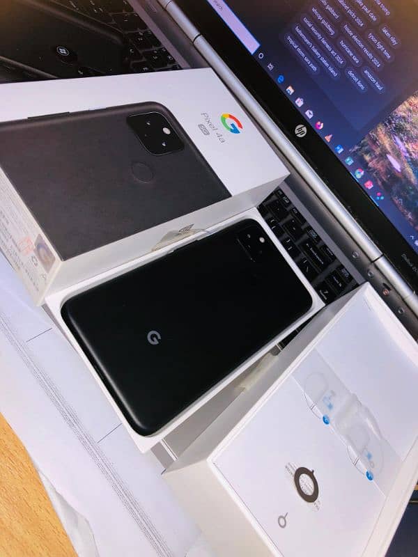 Google pixel 4a (5g) with box  only few days used condition 10/450010 5