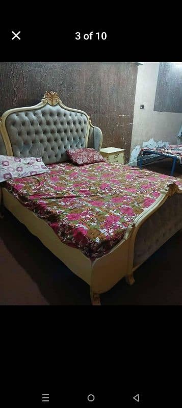 wooden Double bed with side tables, without matris 3