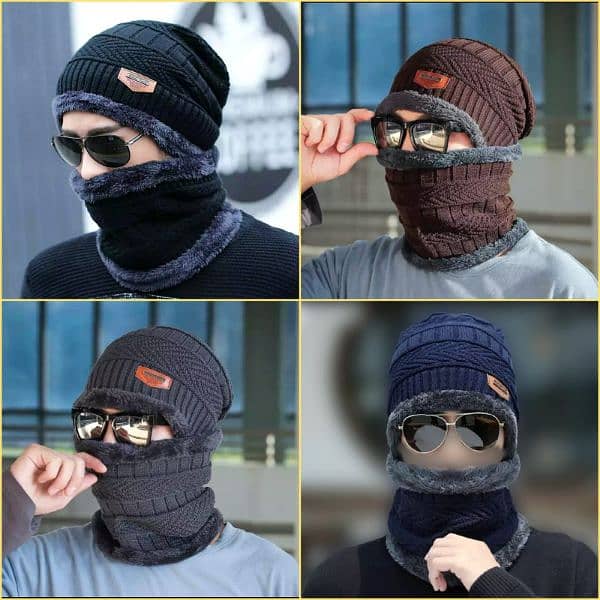 Winter Cap Set (2 Piece) Cap + Face Cover | Imported Stuff | Warm Cap 0