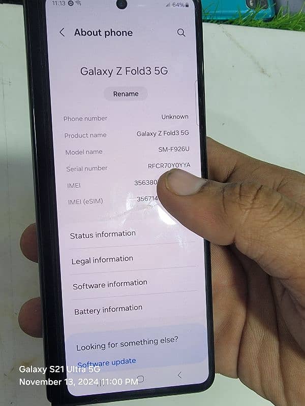 galaxy z fold 3 fresh in very good condition 2