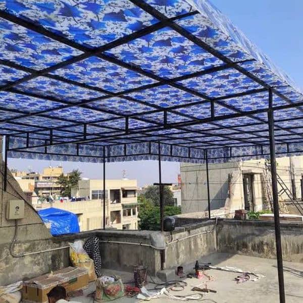 Fiber Glass sheds/PVC Tensile Fiber/Tensile Shade/Canopies/green net 4