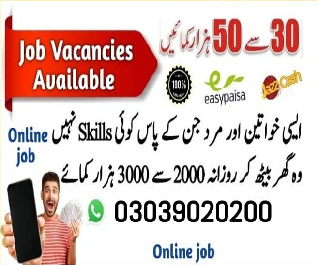 Online Job/Full-Time/Part Time/Home Base Job, Boys and Girls Apply No 0