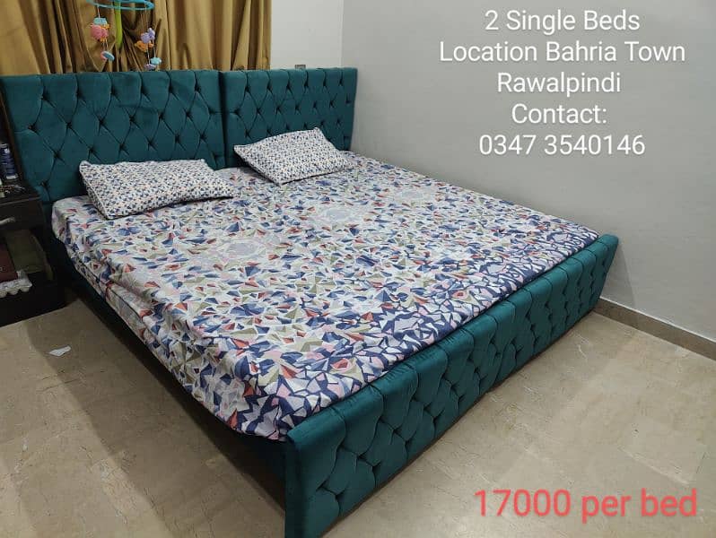 2 SINGLE BEDS (17000 per bed) 0