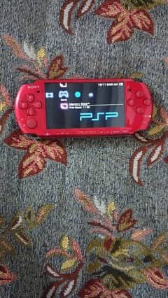 PSP 3000 with custom neon theme