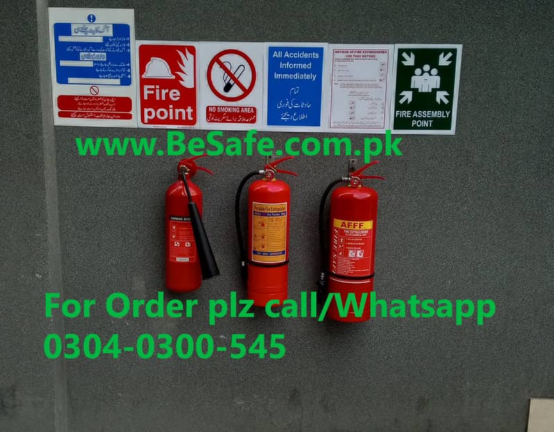 Safety signs, Fire Extinguisher, Road Barrier, Cone, Safety Training 7