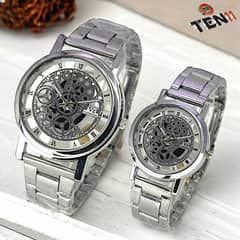 Vz  Couple watch  Skeleton dail