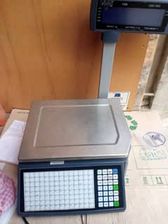 black cooper barcode label printer weighing machine