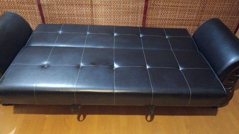 Black Luxury Sofa cum Bed 0