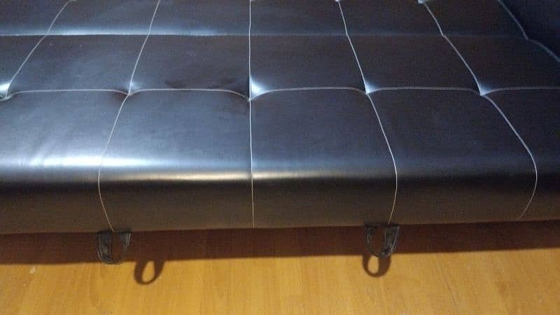 Black Luxury Sofa cum Bed 3