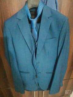 3 Three Piece Suite Blue Colour With Shirt, Tie, Belt l 1 time used