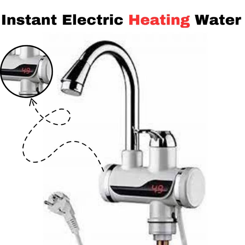 Instant Water Heater Tap with shower Shock Proof (03024091975) 2