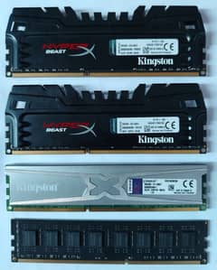 Gaming RAM / HyperX Beast / HyperFury / Kingston Memory / for sale