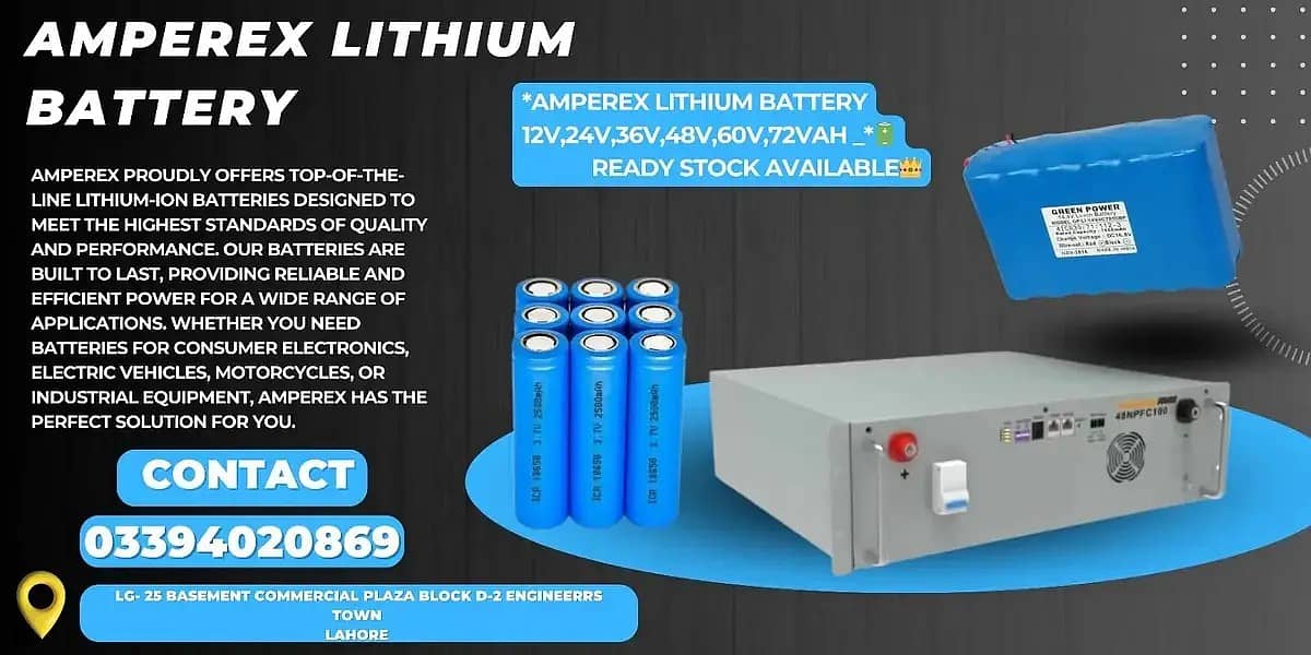 Lithium Batteries Available 48v-100Ah/12v-100Ah 0