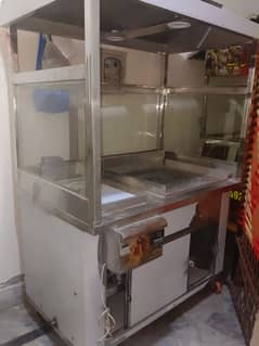 Fries with shawarma hot plate stall