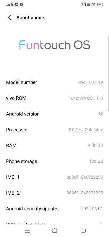 vivo S1 4 RAM 128GB  phone 6