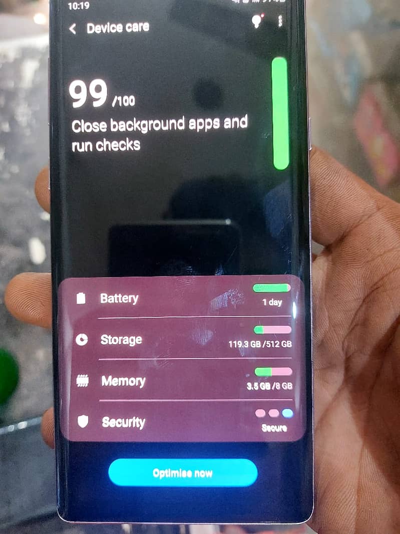 Samsung not 9 512gb PTA prove  with box exchange possible 9