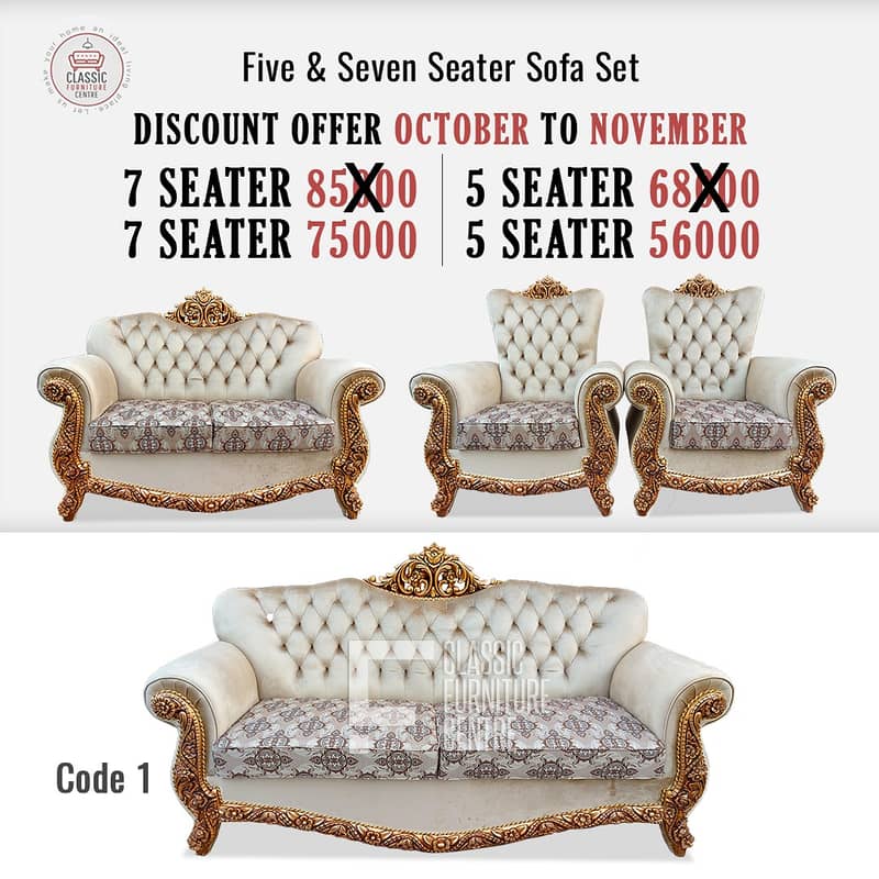 Furniture Sofa Set/5 seater sofa set for sale in karachi Classic sofa 4