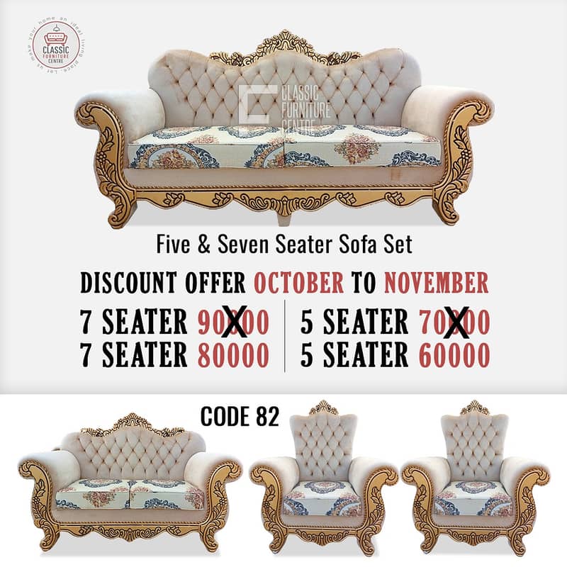 Furniture Sofa Set/5 seater sofa set for sale in karachi Classic sofa 16