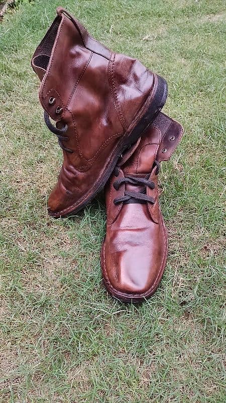 Brown Leather Boots - Size 10, Second-Hand 0