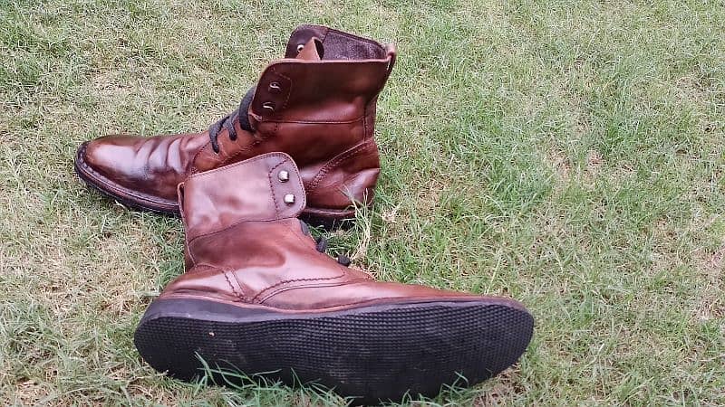 Brown Leather Boots - Size 10, Second-Hand 3