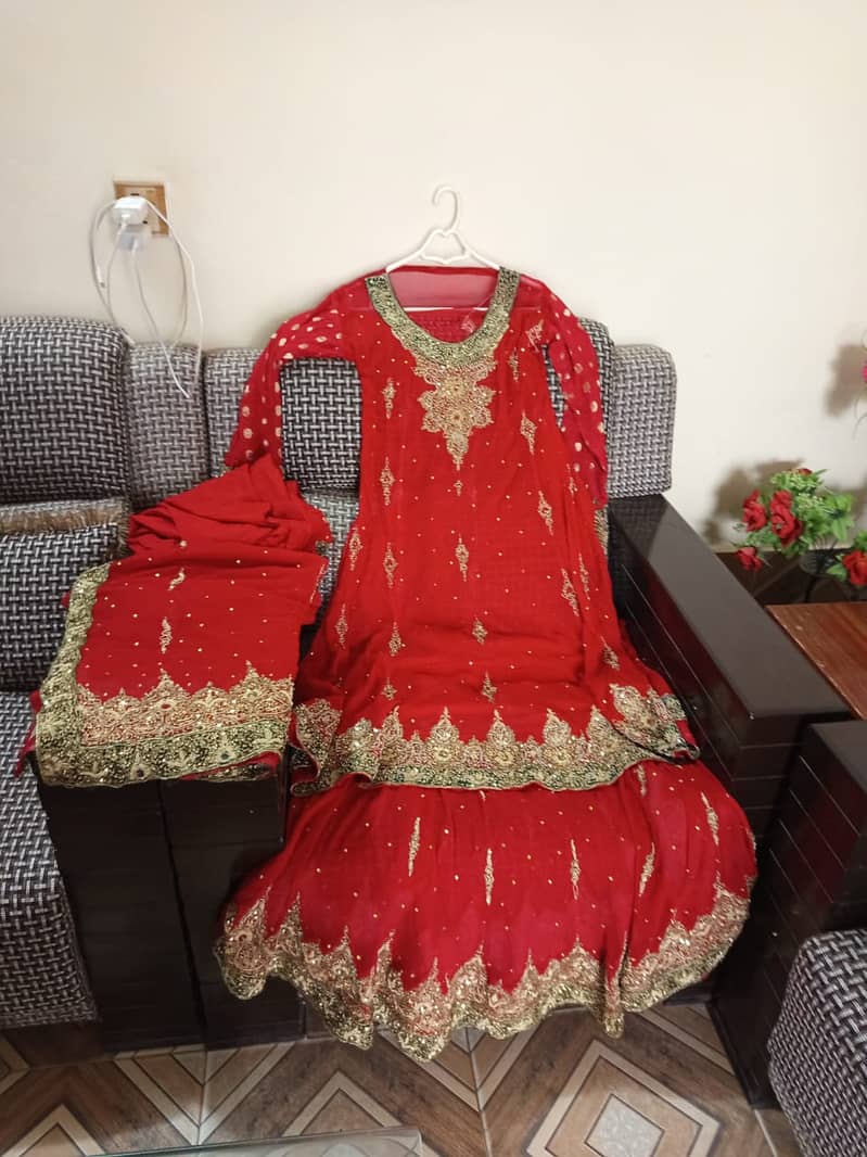 Bridal Lehnga With Free Stiched Suite 9