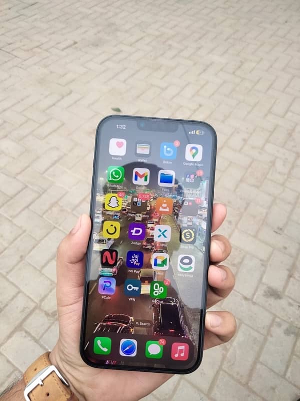 I phone  14 plus  midnight black color  call number  03066503245 1