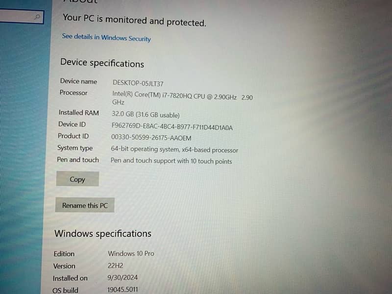 lenovo workstation P51 Touch 8